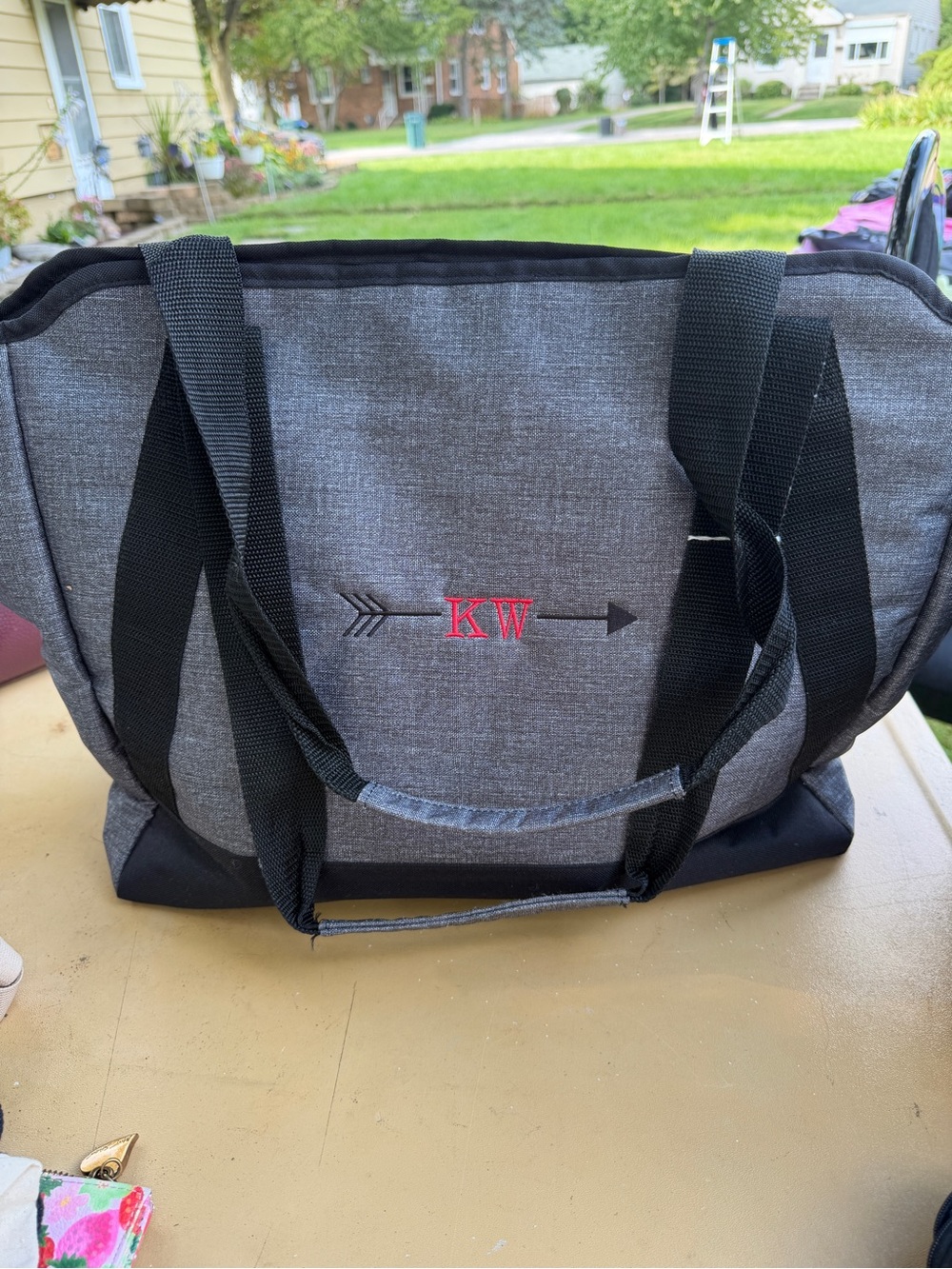 Thirty One Thermal Tote - Charcoal Crosshatch